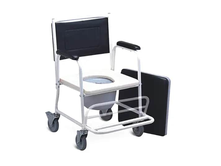 COMMODE CHAIR WITH CASTOR WHEELS