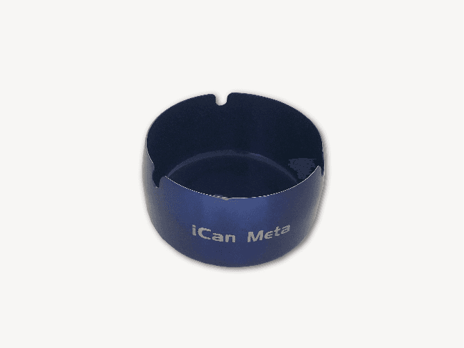Blue Stainless Steel Ashtray