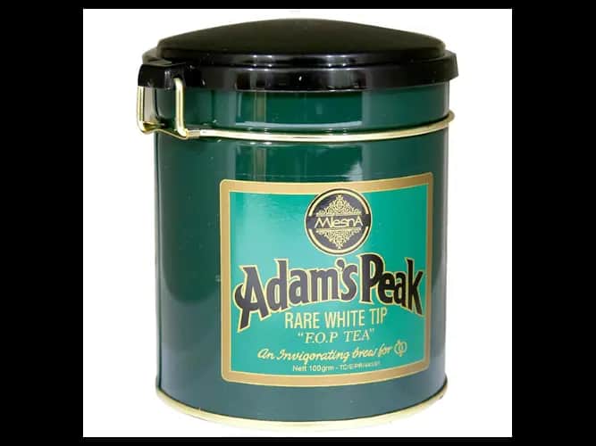 Mlesna Tea Adam's Peak Rare White Tip FOP Leaf Tea In Metal Caddy (100g)