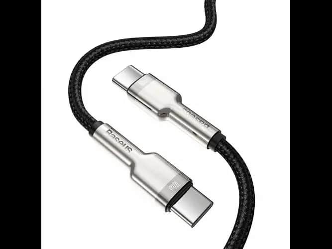 Baseus Cafule Series 1M Metal Data Cable Type-C to Type-C 100W Black – CATJK-C01 – 6 Months Warranty