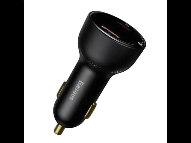 Baseus 100W Superme Digital Display PPS Dual Quick Charger Car Charger Black – CCZX-01- 6 Months Warranty