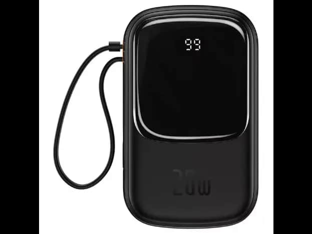 Baseus Qpow Pro 20000mAh 20W Digital Display Power Bank ( with iPhone Lightning Cable ) – PPQD060201- 6 Months Warranty