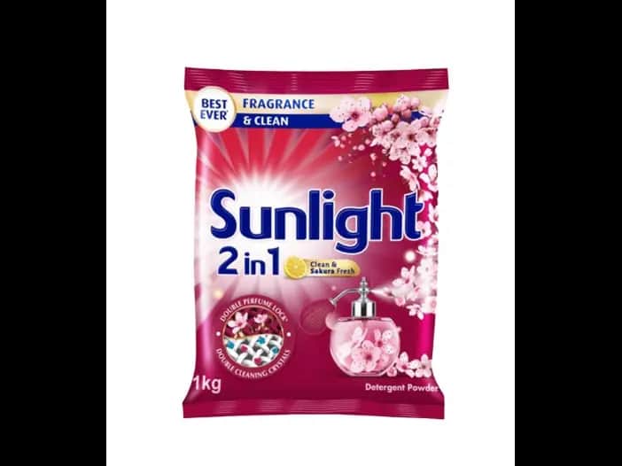 Sunlight Clean & Sakura Fresh Detergent Powder - 1.00 kg