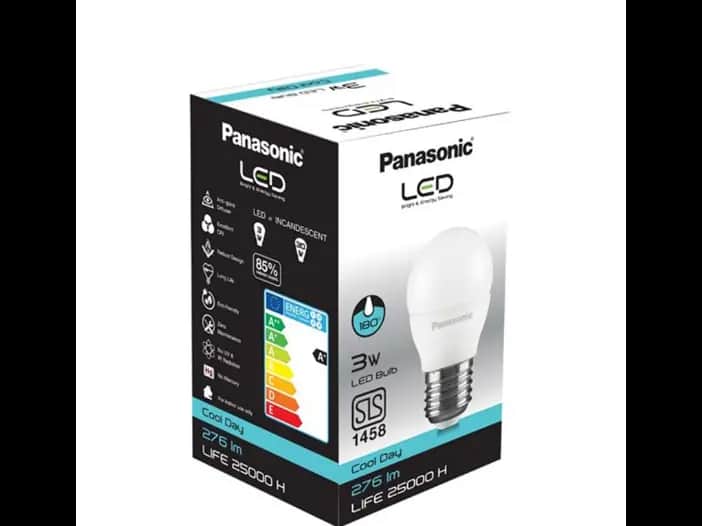 Panasonic LED Bulb Cool Daylight, Screw Type, 3W - 1.00 pc