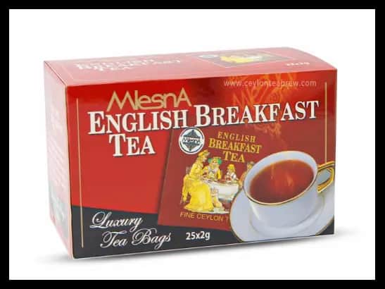 Mlesna Ceylon English breakfast luxury tea bags -  50g