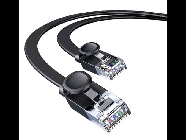 Baseus CAT 6 – 1m High Speed Six types of RJ45 Gigabit Network Cable (flat cable) Black – PCWL-B01 – 6 Months warranty