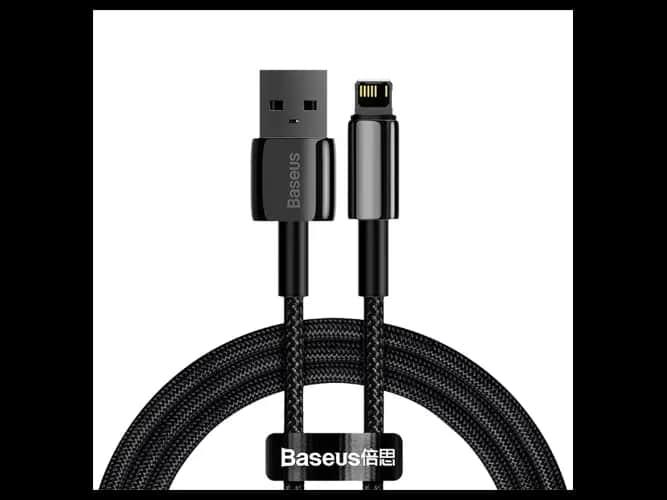 Baseus Tungsten 1M USB Cable-Lightning 2.4A black-CALWJ-01-6 Months Warranty