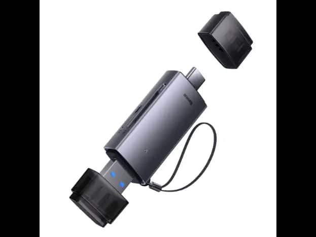 Baseus USB-A & Type-C Lite Series Card Reader SD/TF Grey- WKQX060113- 6 Months Warranty