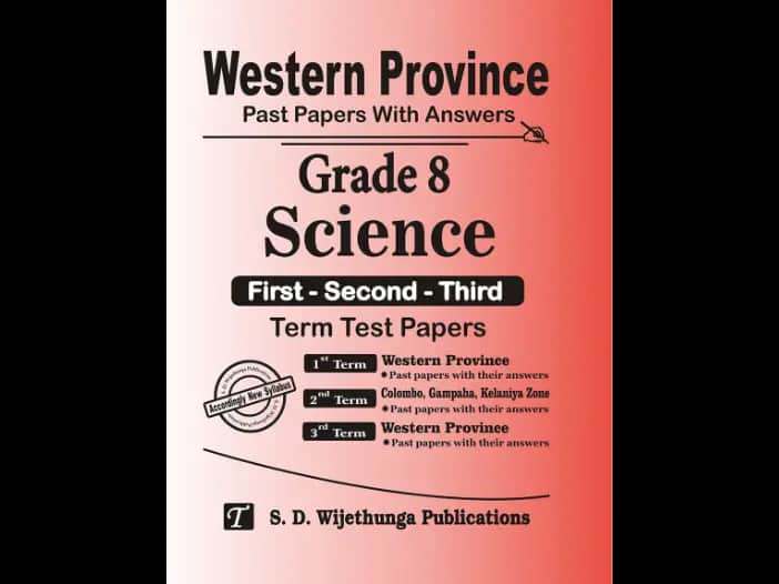 Western Province Grade 8 Science English Medium Past Paper Set