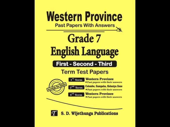 Western Province Grade 7 English Past Paper Set