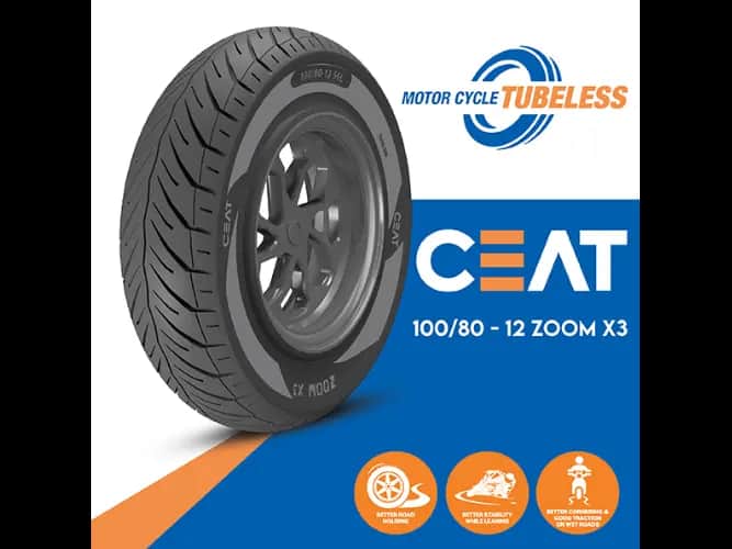 CEAT Motor cycle CEAT TUBELESS 100/80 - 12 ZOOM X3