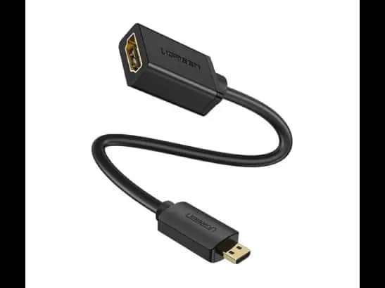 UGreen 20134 Micro HDMI Male to HDMI Female Cable – 22CM