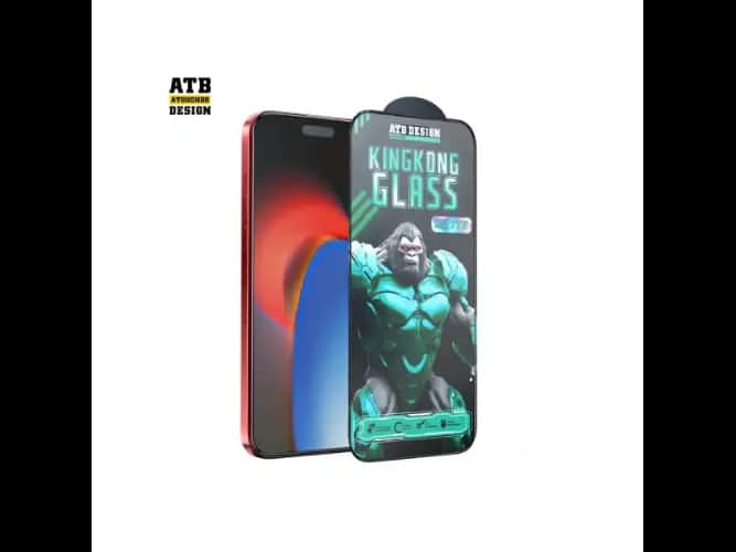Atouchbo ATB Design King kong Full Cover 2.5D Matte Tempered Glass For Iphone 15