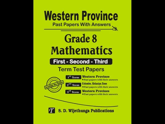 Western Province Grade 8 Maths English Medium Past Paper Set