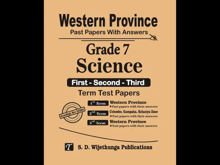 Western Province Grade 7 Science English Medium Past Paper Set