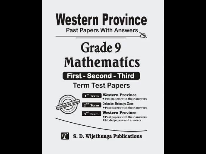 Western Province Grade 9 Maths English Medium Past Paper Set