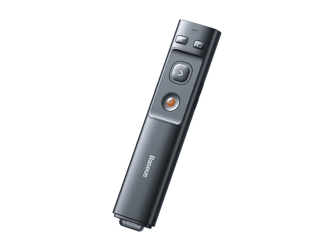 Baseus Orange Dot Rechargeable Wireless Presenter (Red Laser) Grey – WKCD000013