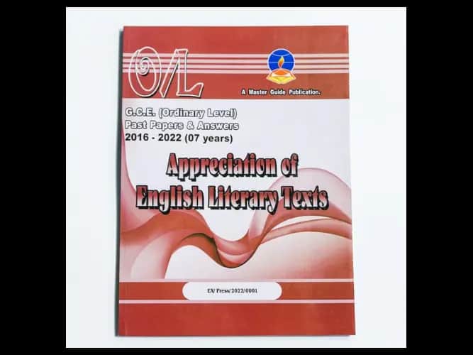 Appreciation of English Literary Texts – O/L Past Papers – Master Guide
