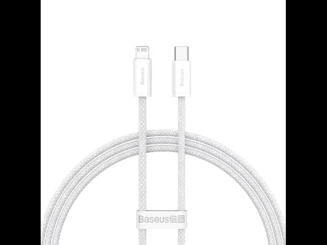 Baseus Dynamic Series 1M Fast Charging Data Cable Type-C to Lightning 20W White – CALD000002 – 6 Months Warranty