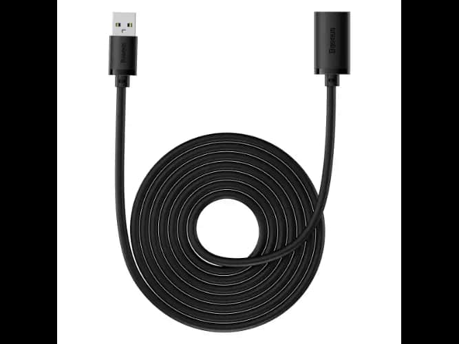 Baseus 5m AirJoy Series USB3.0 Extension Cable Cluster Black – B00631103111-05 – 6 Months Warranty
