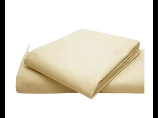 Egyptian Strips King Size Cream Colour Bedsheet With 2 Pillow Covers (90"x100")