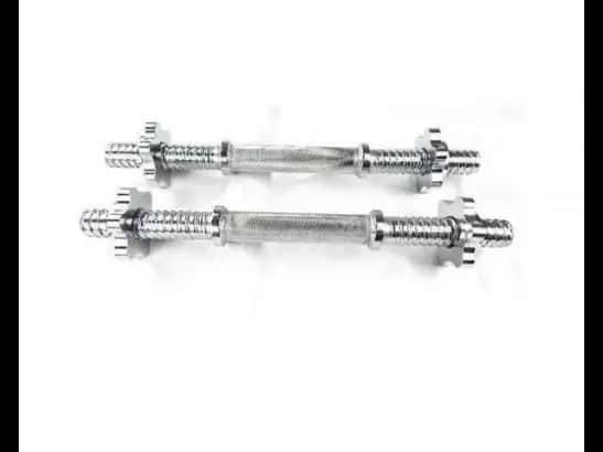 IRON DUMBBELL BAR-14″ WITH STAR COLLARS