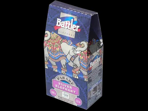 Battler - loose Tea CARTON - Ceylon Black tea OP - PARADE SILVER ELEPHANT