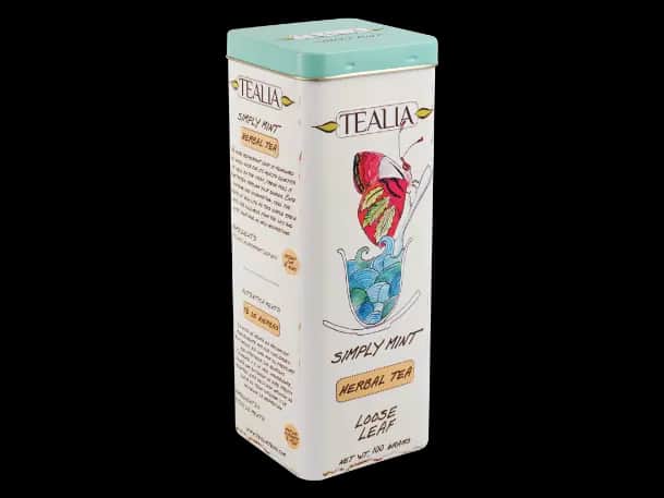 Tealia - Loose Tea in Tin SIMPLY MINT - (Loose Leaf) 100g