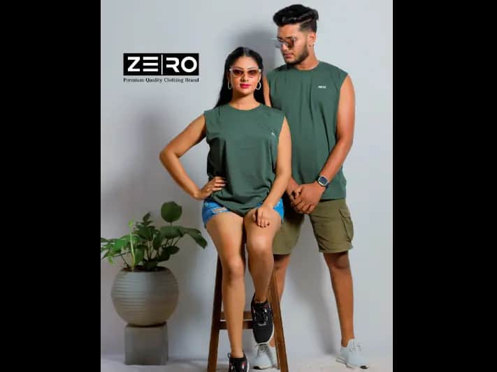 Couple Regular Fit Arm Cut - Army Green