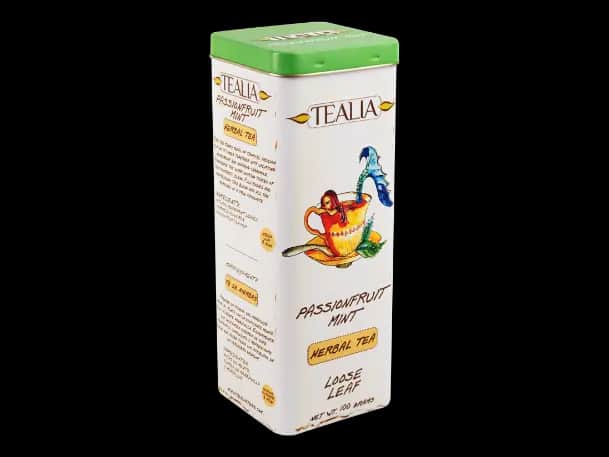 Tealia - Loose Tea in Tin PASSIONFRUIT MINT- 100g