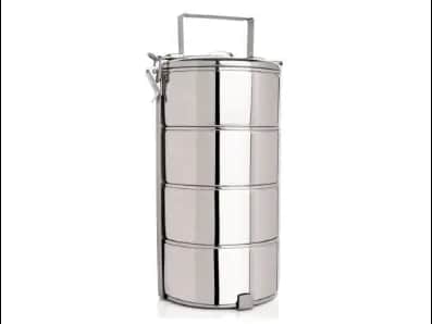 4-TIER FOOD CARRIER - Stainless Stee