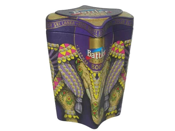 Battler - Tin Caddy - Ceylon Black tea ELEPHAS MAXIMUS - BOP