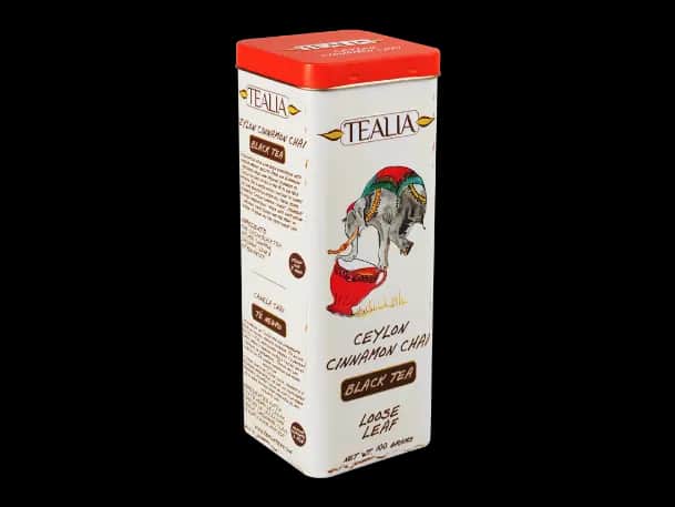 Tealia-Loose Tea in Tin CEYLON CINNAMON CHAI - 100g
