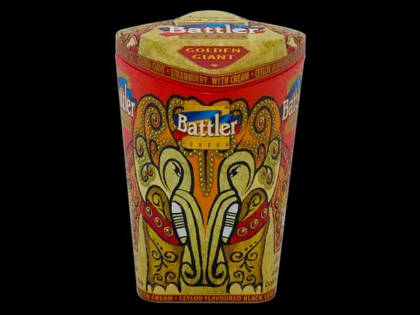Battler - Tin Caddy - Ceylon Black tea WITH STARWBERRY WITH  CREAM