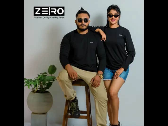 Couple Regular Fit Long Sleeve T-Shirt - Black