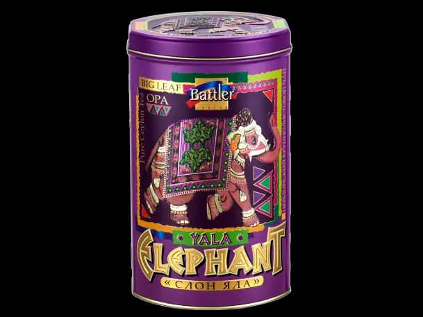 Battler-Tin Caddy-Ceylon Black tea OPA-YALA ELEPHANT