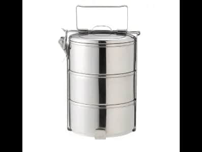 3-TIER FOOD CARRIER - Stainless Stee