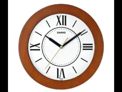 Casio Wall Clock Model - Iq126 with Wood Frame