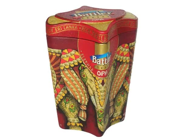 Battler - Tin Caddy - Ceylon Black tea ELEPHAS MAXIMUS - OPA