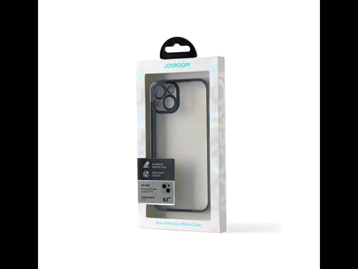 Joyroom 14Q Case for iPhone 14 cover with metallic frame black (electroplate)(JR-14Q1)