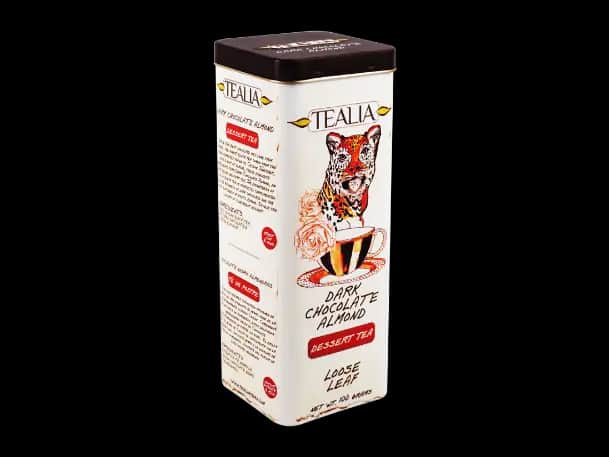 Tealia-Loose Tea in Tin  DARK CHOCOLATE ALMOND - 100g