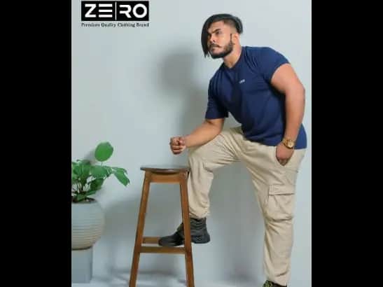 Comfort Fit Crew Neck Short Sleeve T-shirt - Navy Blue