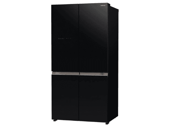 Hitachi Refrigerator - Inverter, 4 Door French, Glass Black, 638L (H-R-WB640V0PB) - 1 Year Warranty
