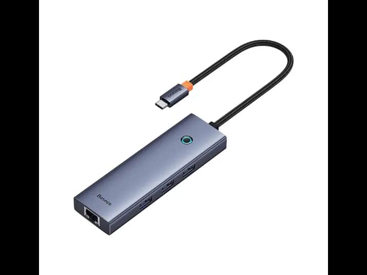 Baseus UltraJoy Series 6-Port HUB Docking Station Space Grey（Type-C to HDMI4K@30Hz*1+USB 3.0*3+PD*1+RJ45*1）