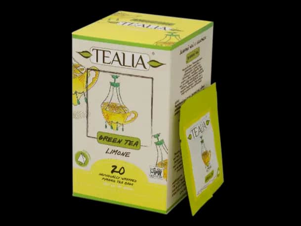 Tealia LIMONE Pyramid Tea bags in envelop (2g x 20）