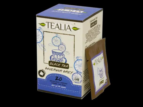 Tealia -GOVERNOR GREY Pyramid Tea bags in envelop (2g x 20)
