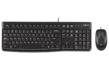 Logitech MK120 Corded Keyboard and Mouse Combo – Black - With 1 Years Warranty
