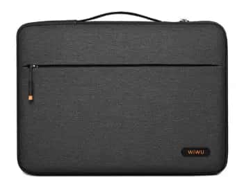 WIWU 13 Inch Pilot Laptop Sleeve Case Black - Retractable waterproof TPU handle, firm and scratch resistant
