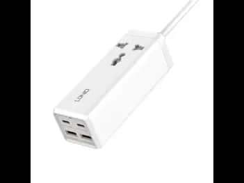 LDNIO 65W PD Adapter Multifunction Chargers Power Strip with USB Ports Type C 200cm Extension Socket Power Cord – SC1418 - With 6 Months Warranty