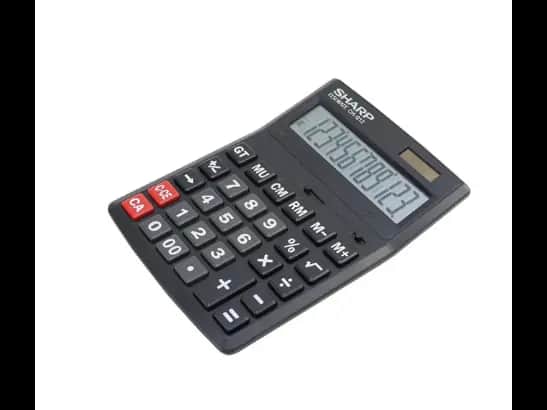 Sharp CH-G12 Electronic Calculator with Solar and battery powered